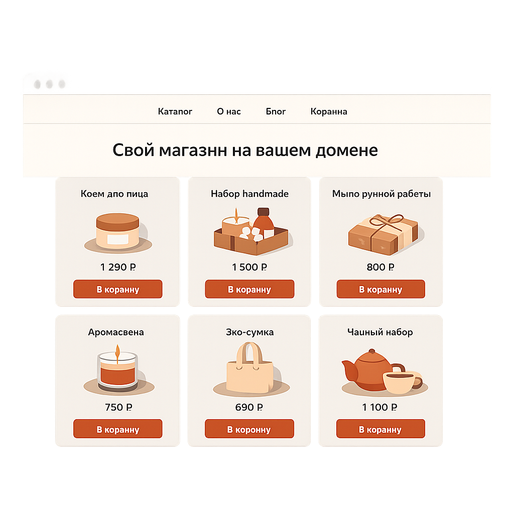 Витрина интернет-магазина ShopStack — каталог товаров на десктопе